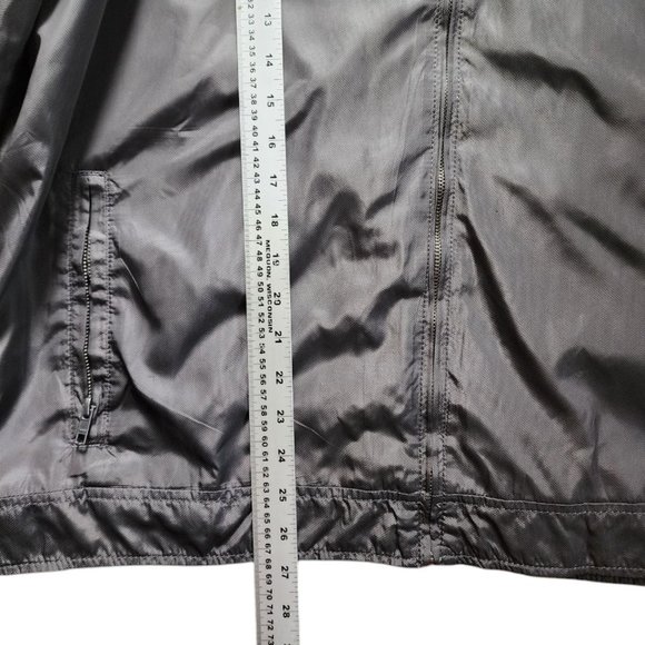 Banana Republic Jacket Men's Size XL Gray Waterproof Windbreaker Hooded Zip - Picture 6 of 16